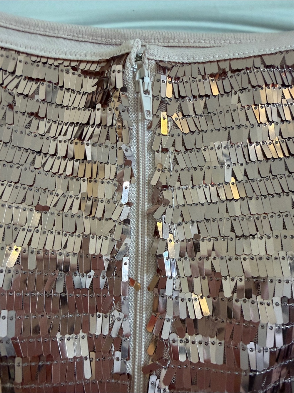 Gianni Bini Rose Gold Sequin Mini Skirt - Picture 3 of 4